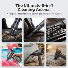 SUITU 7.4V 2000mAh Rechargeable Wireless Car Vacuum Cleaner, With Brushless Motor, 11000Pa Strong Suction, 4-In-1 Portable Handheld Vacuum Cleaner And Blower, With LED Display