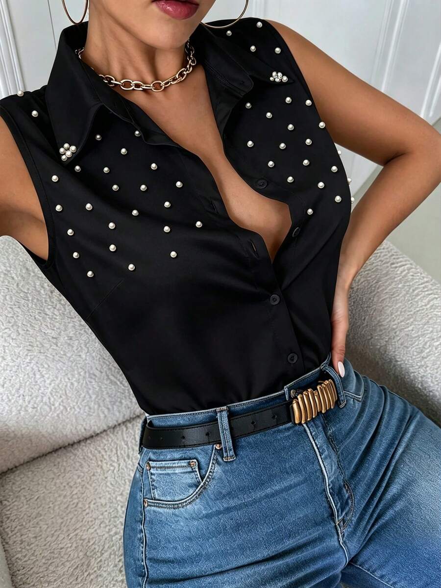 Ženska elegantna bluza bez rukava