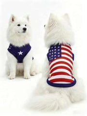 1pc Comfortable & Fashionable American Flag Design Dog Vest, Suitable For Holidays, Outdoor Occasions, Hand Washable, Fits Various Dog Breeds