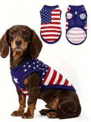 1pc Comfortable & Fashionable American Flag Design Dog Vest, Suitable For Holidays, Outdoor Occasions, Hand Washable, Fits Various Dog Breeds