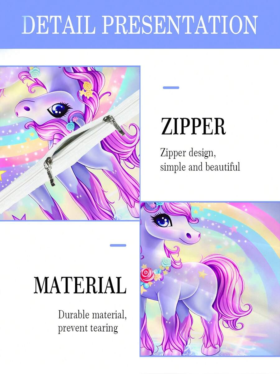Set za jorgan sa crtanim motivima 2/3 kom, 90g poliester materijal, mekan i prijatan za kožu, prozračan, 1 navlaka za jorgan + 1/2 jastučnice, digitalna štampa