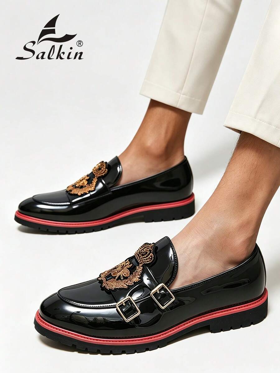 Luksuzne retro dizajnerske muške mokasine, elegantne