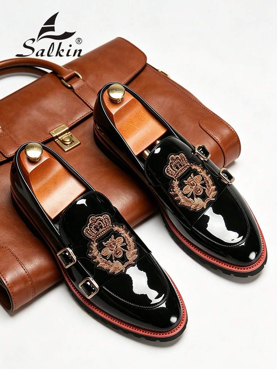 Luksuzne retro dizajnerske muške mokasine, elegantne