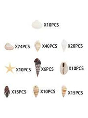 1 Box Multi-Style Decorative Shells, Home Decor, Room Decor, Aquarium Fish Habitat Optimization And Viewing, Ornamental Fish Breeding And Fishing, Natural Hole-Free Seashells And Starfish Decor, Fish Tank Aquarium Landscape Props Set, Pendant, Ideal Holiday Gift For Friends