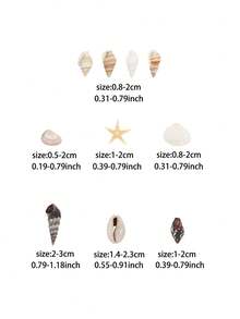 1 Box Multi-Style Decorative Shells, Home Decor, Room Decor, Aquarium Fish Habitat Optimization And Viewing, Ornamental Fish Breeding And Fishing, Natural Hole-Free Seashells And Starfish Decor, Fish Tank Aquarium Landscape Props Set, Pendant, Ideal Holiday Gift For Friends