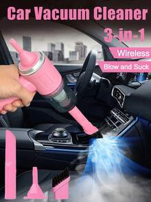 Car Wireless Vacuum Cleaner, Multifunctional Handheld Portable Wireless Vacuum Cleaner With Brush Head, Washable Filter, Rechargeable, Powerful Suction, Suitable For Car, Home, Office, Pets, Dry And Wet Use, Anti-Tangle