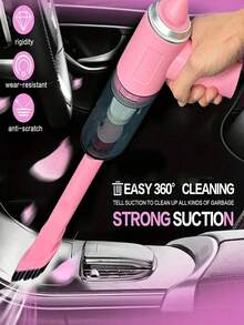 Car Wireless Vacuum Cleaner, Multifunctional Handheld Portable Wireless Vacuum Cleaner With Brush Head, Washable Filter, Rechargeable, Powerful Suction, Suitable For Car, Home, Office, Pets, Dry And Wet Use, Anti-Tangle