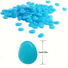 400pcs, Creative Glowing Resin Imitation Luminous Stones Fluorescent Pebbles, Summer Outdoor Party Decoration, Aquarium Water Landscape Arrangement, Filling, Garden Path Decoration, Various Shapes DIY, Add Fun To Your Life