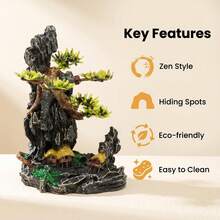 Traditional Chinese Rock Landscape Fish Tank Decoration Zen Style, Suitable For Home Desktop Aquarium