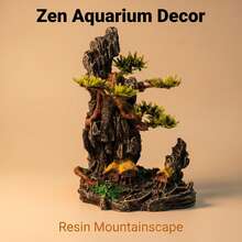 Traditional Chinese Rock Landscape Fish Tank Decoration Zen Style, Suitable For Home Desktop Aquarium