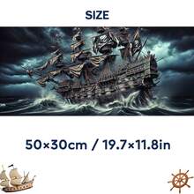 Pirate Ship, Aquarium Background Painting, Aquarium Background Sticker, Reptile Cage Background Sticker, Self-Adhesive Front, Aquarium Landscape Decoration, Aquarium Ornament