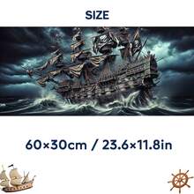 Pirate Ship, Aquarium Background Painting, Aquarium Background Sticker, Reptile Cage Background Sticker, Self-Adhesive Front, Aquarium Landscape Decoration, Aquarium Ornament