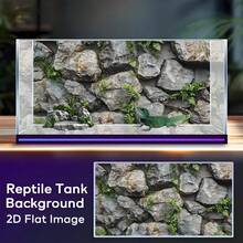 Stone With Green Moss, Aquarium Background Painting, Aquarium Background Sticker, Reptile Terrarium Background Sticker, Self-Adhesive Front, Aquarium Landscape Decoration, Aquarium Ornament