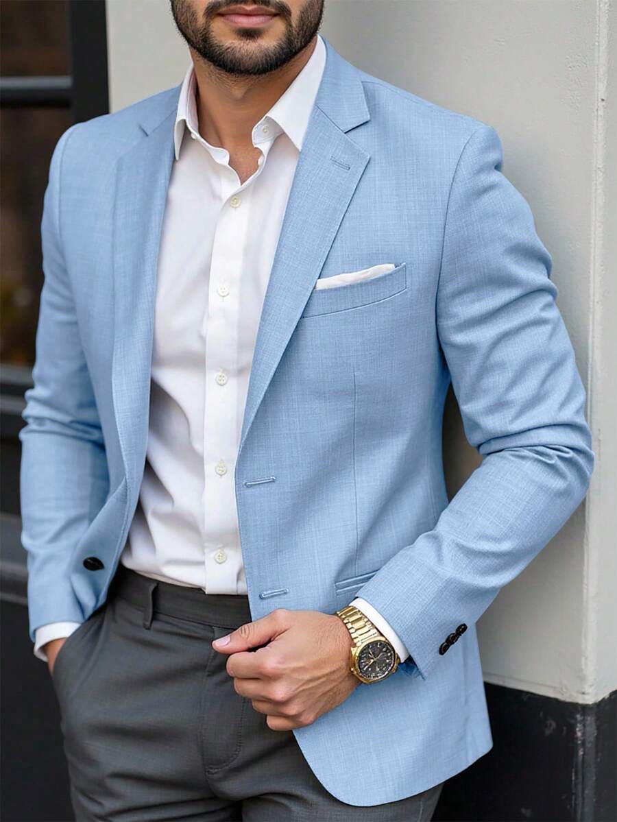 Muški letnji smart casual blejzer, regular fit, dugih rukava
