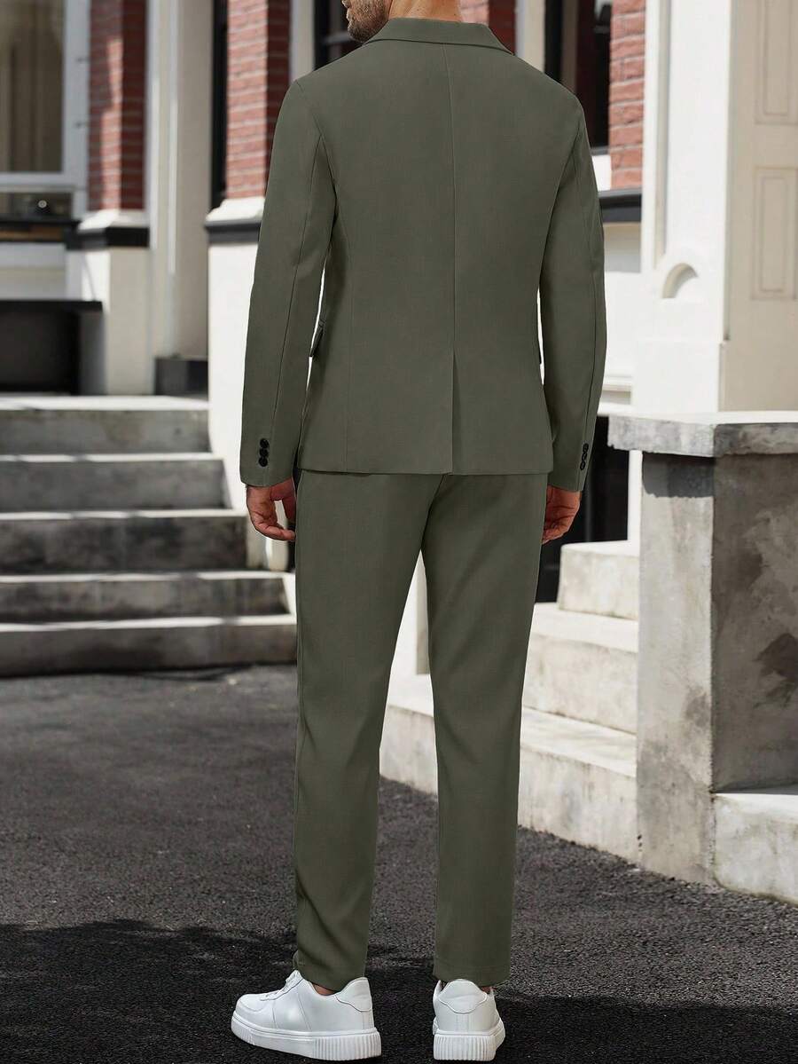 Muški poslovni formalni set sako sa reverom i pantalonama