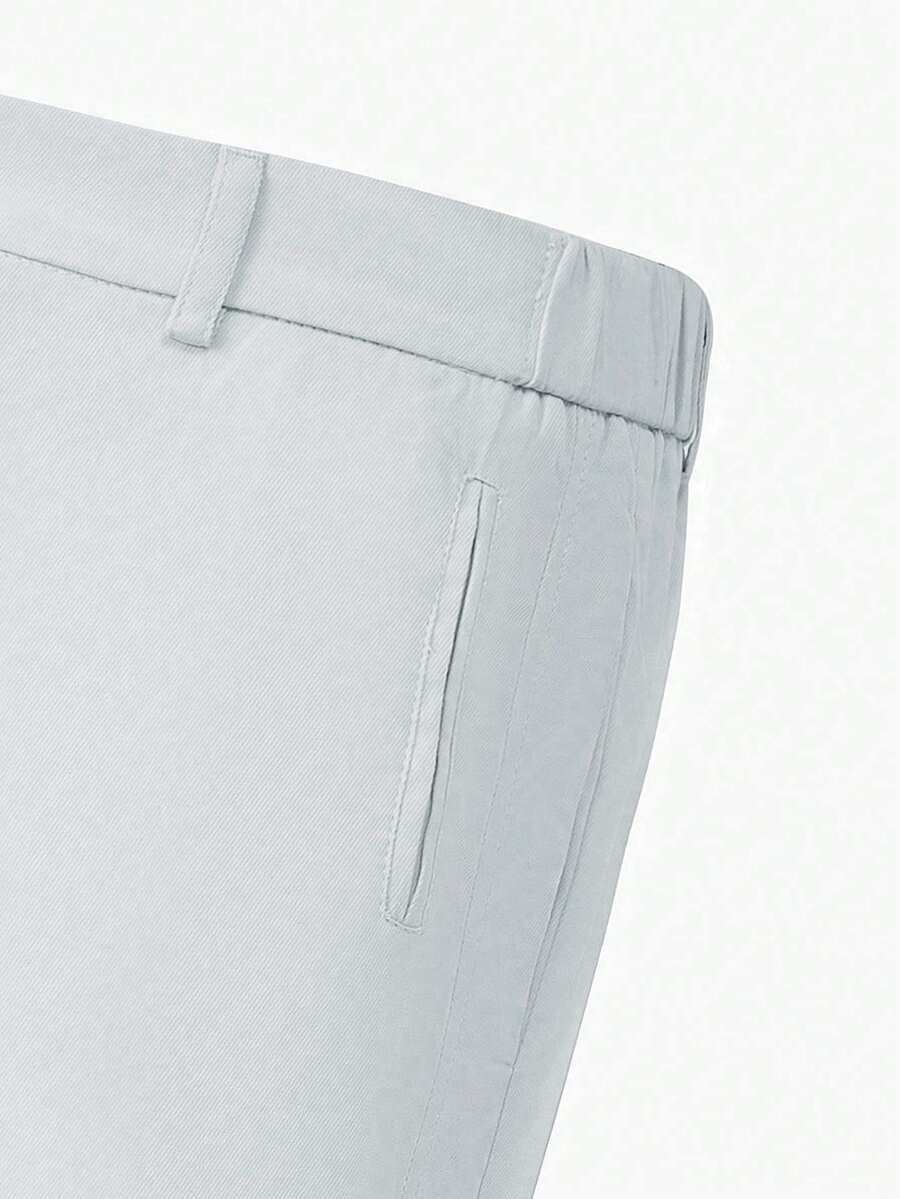 Muške ležerne pantalone za posao jednobojne sa kosim džepovima