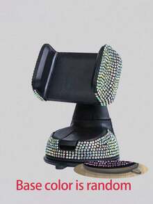 Adjustable Sparkling Sequin Full Rhinestone Suction Cup 360° Adjustable Crystal Car Phone Holder, Rhinestone Car Phone Mount Fit For Windshield, Dashboard And Air Vent, Car Accessories Spring Gift