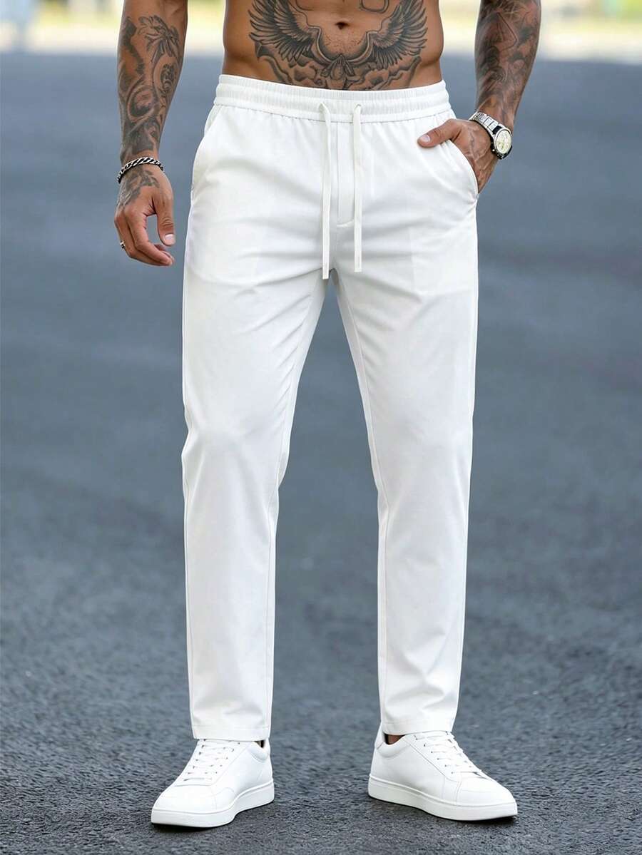 Muške ležerne letnje pantalone  sa elastičnim strukom