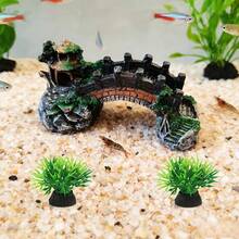 3pcs Set, Aquarium Bridge Decoration - Medieval Stone Arch Design With Stone Carving Craftsmanship, Durable Resin Material Suitable For Freshwater/Saltwater Fish Tank Water Landscape Decoration, Elegant Packaging Box, Ideal Gift For Aquarium Enthusiasts