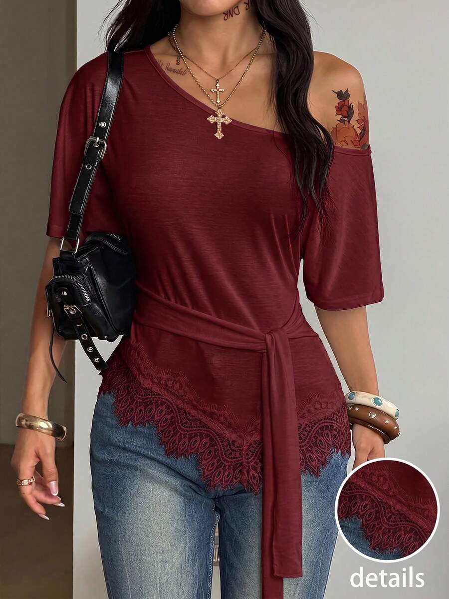 Slim Fit Asimetrična Bluza