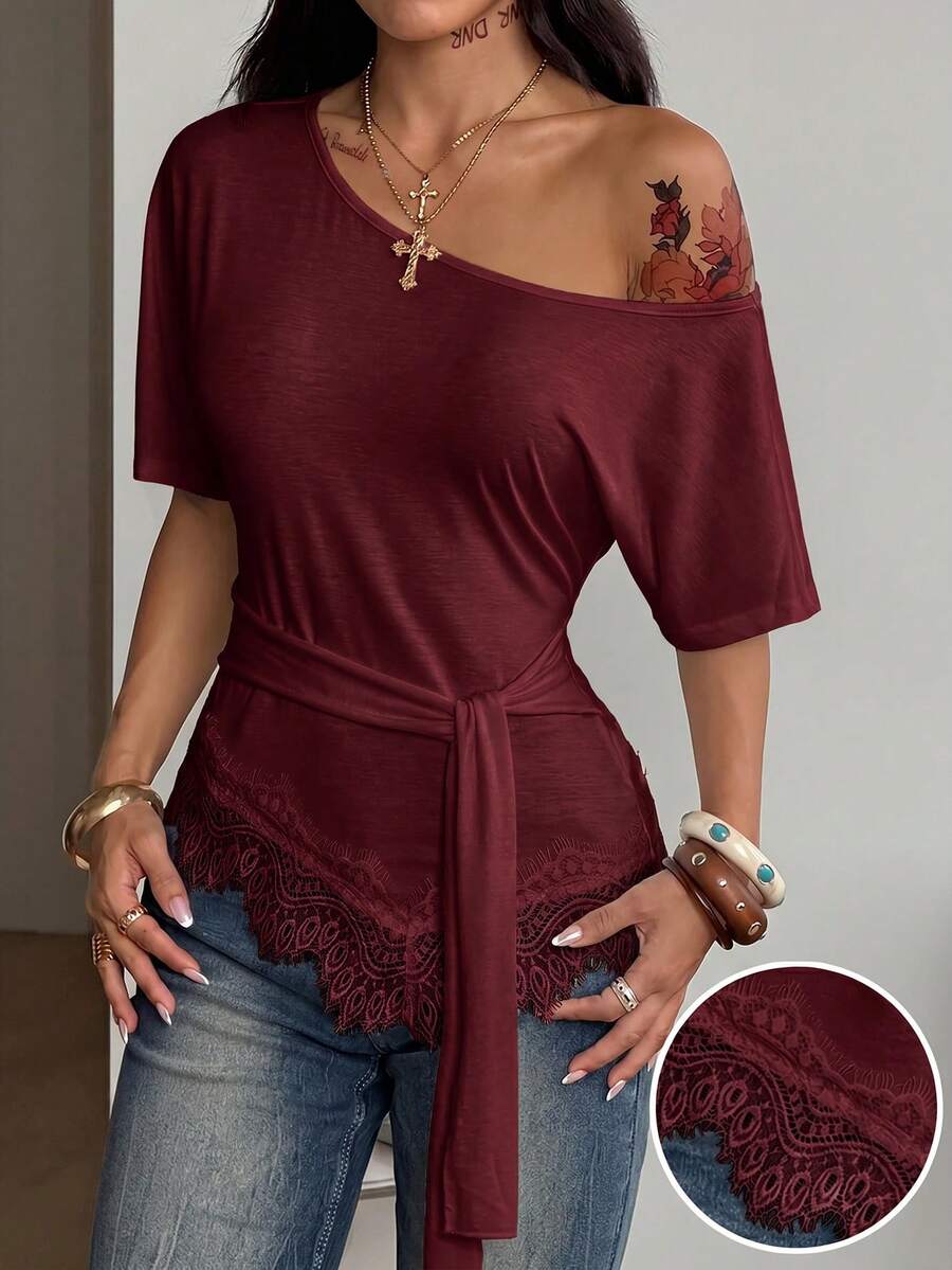 Slim Fit Asimetrična Bluza