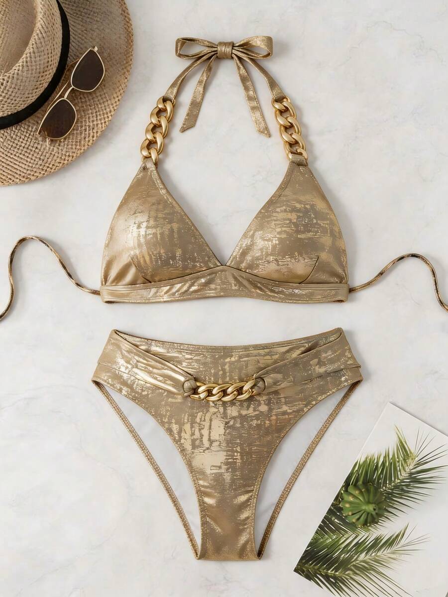 Ženski Bikini Set Sa Metalnim Lančićem