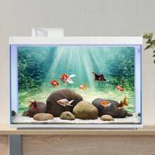 Sun Pattern Aquarium Background Painting, Aquarium Background Sticker, Reptile Cage Background Sticker, Self-Adhesive Front Sticker, Fish Tank Landscape Decoration, Aquarium Decor