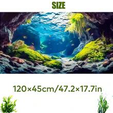 Underwater Cave, Aquarium Background Painting, Aquarium Background Sticker, Reptile Cage Background Sticker, Self-Adhesive Front, Aquarium Landscape Decoration, Aquarium Decor