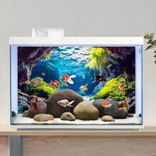 Underwater Cave, Aquarium Background Painting, Aquarium Background Sticker, Reptile Cage Background Sticker, Self-Adhesive Front, Aquarium Landscape Decoration, Aquarium Decor