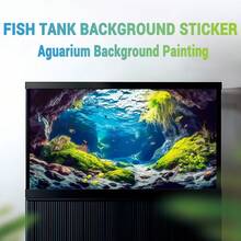 Underwater Cave, Aquarium Background Painting, Aquarium Background Sticker, Reptile Cage Background Sticker, Self-Adhesive Front, Aquarium Landscape Decoration, Aquarium Decor