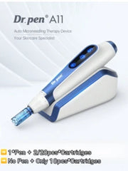 Dr.pen Dr. Pen A11 Professional Beauty Pen Set, With 2 Cartridges Or 1 Pack Of 10 Replacement Needles, LED Display, 6 Adjustable Speeds, Intelligent Charging Base, Ergonomic Design, Easily Create Smooth And Radiant Skin At Home