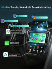 7-Inch Car Radio Suitable For Golf MK5 MK6, Jetta, Beetle, Passat, Sharan, Tiguan, Touran, Seat Polo, Supports Wireless CarPlay And Android Auto, Touchscreen With FM/AM Radio