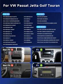 7-Inch Car Radio Suitable For Golf MK5 MK6, Jetta, Beetle, Passat, Sharan, Tiguan, Touran, Seat Polo, Supports Wireless CarPlay And Android Auto, Touchscreen With FM/AM Radio