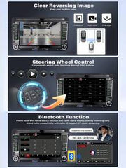 7-Inch Car Radio Suitable For Golf MK5 MK6, Jetta, Beetle, Passat, Sharan, Tiguan, Touran, Seat Polo, Supports Wireless CarPlay And Android Auto, Touchscreen With FM/AM Radio