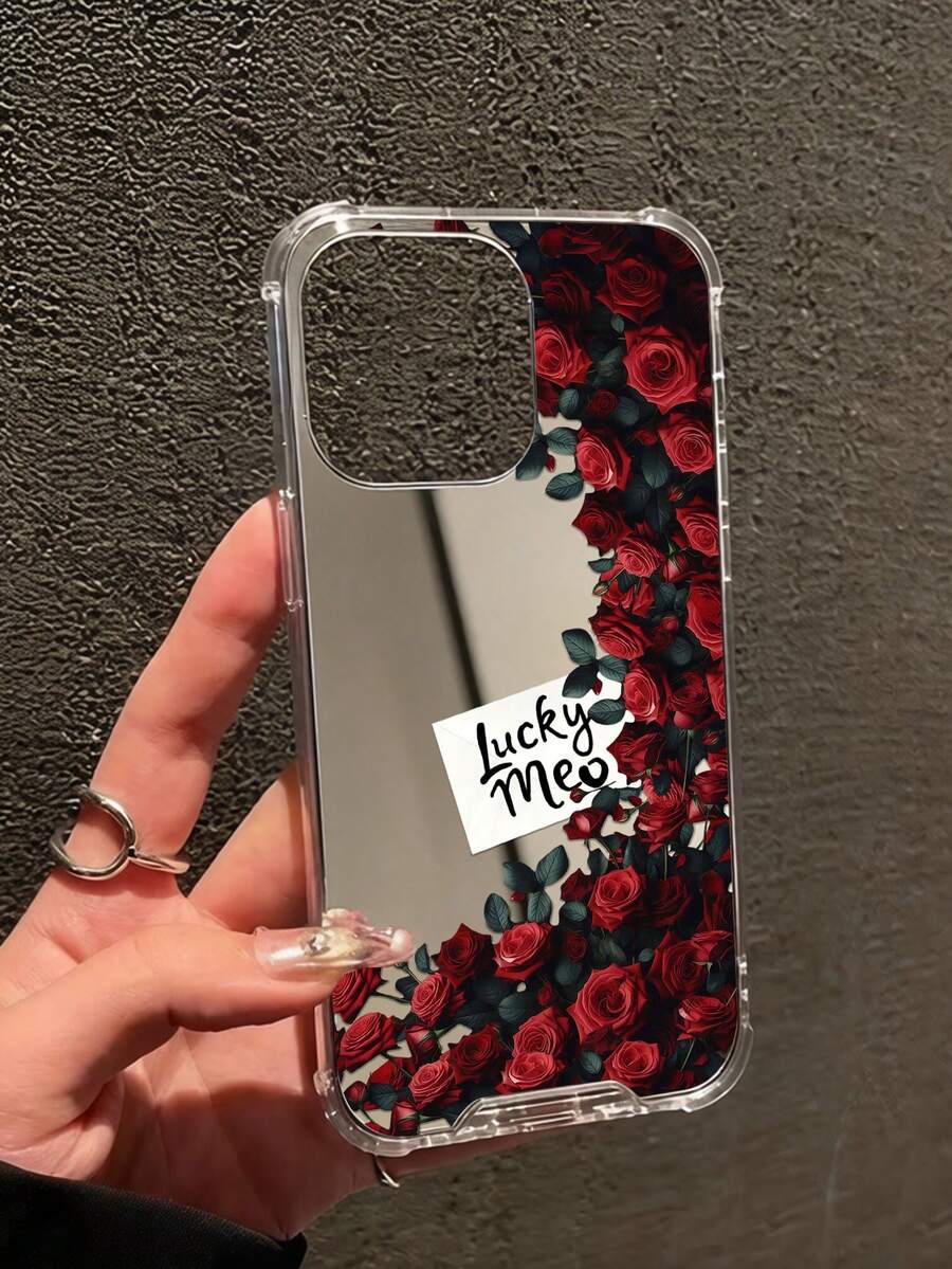 Otporna na udare modna futrola za telefon sa cvetnim elementom, realistični print crvene ruže