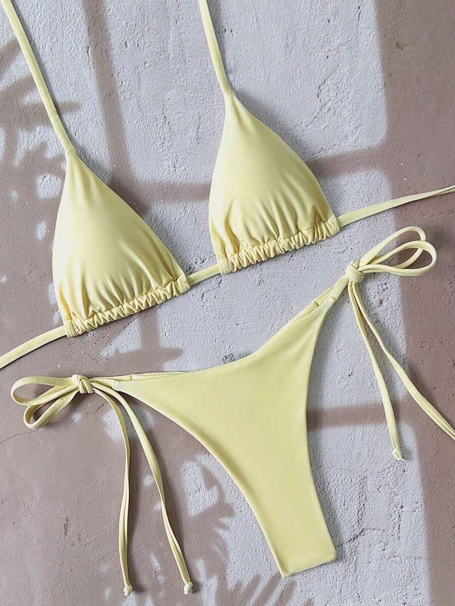 Ženski Bikini Set sa Halter Krojem i Dekoracijom od Kristala
