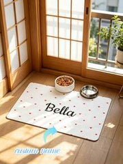 1PC Personalized Name And Photo Pet Mat, Custom Pet Food Mat, Minimalist Design Placemat, Anti-Slip Feeding Mat For Cats, Ideal For Pet Owners, Perfect Gift For Pet Lovers