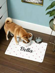 1PC Personalized Name And Photo Pet Mat, Custom Pet Food Mat, Minimalist Design Placemat, Anti-Slip Feeding Mat For Cats, Ideal For Pet Owners, Perfect Gift For Pet Lovers