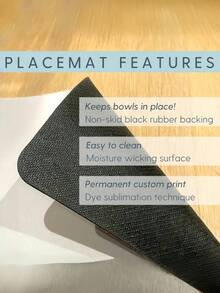 1PC Personalized Name And Photo Pet Mat, Custom Pet Food Mat, Minimalist Design Placemat, Anti-Slip Feeding Mat For Cats, Ideal For Pet Owners, Perfect Gift For Pet Lovers