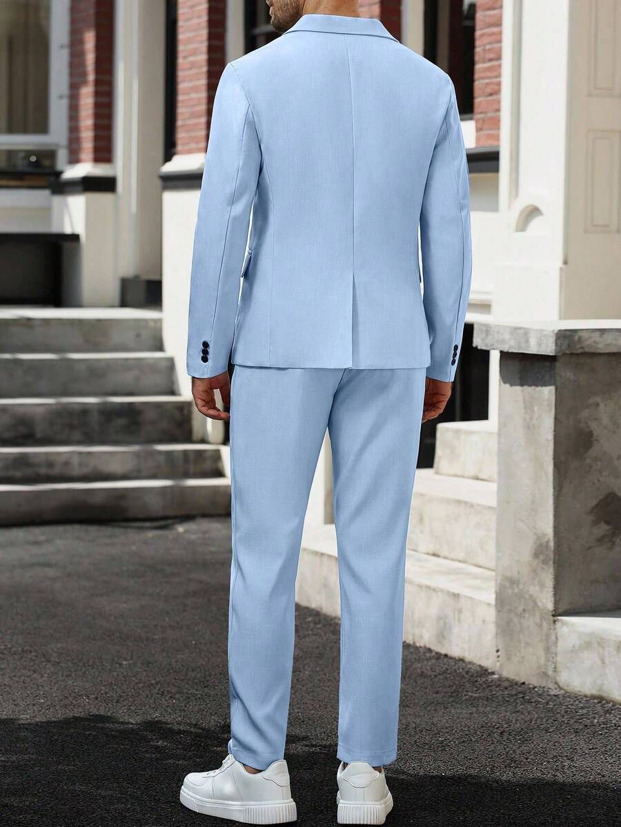 Muški poslovni formalni set sako sa reverom i pantalonama