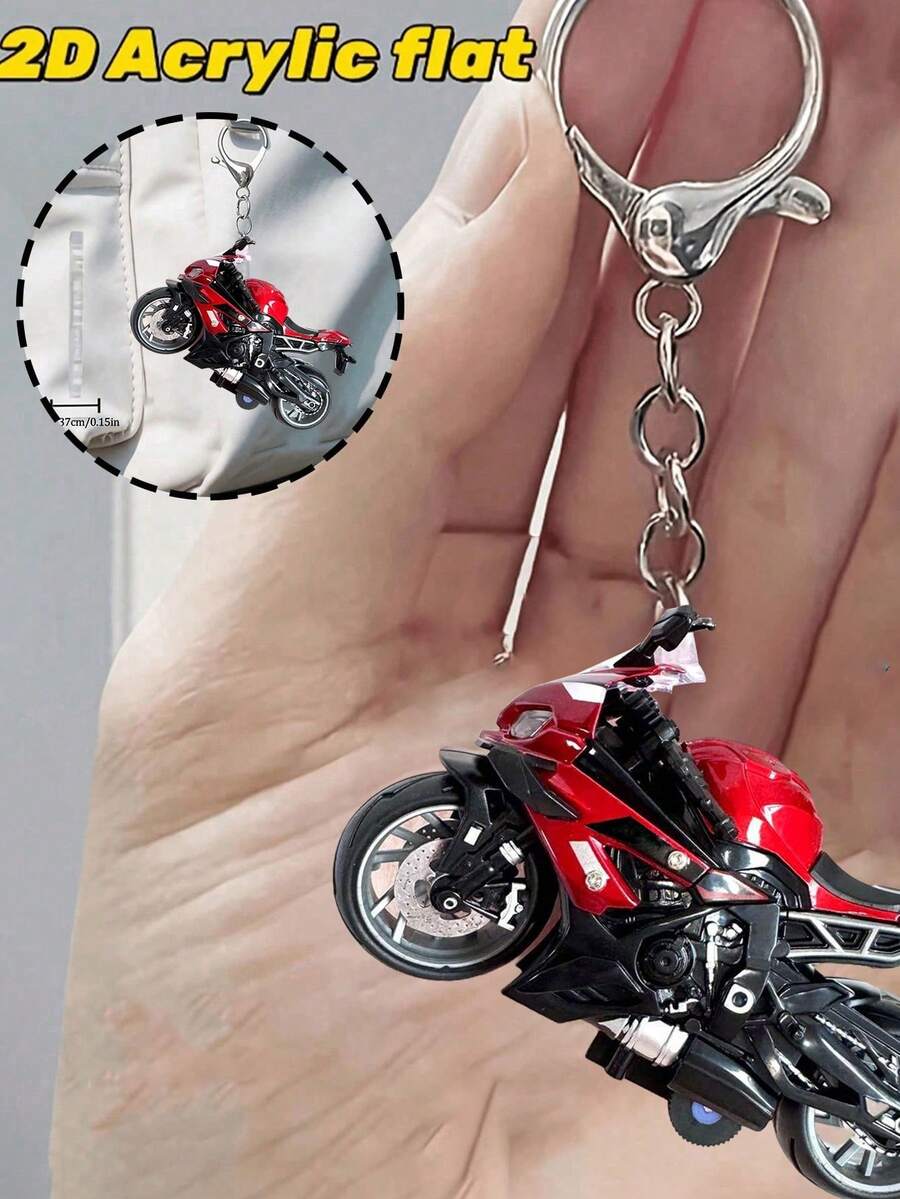 2D ravni crni akrilni privesak za motocikl