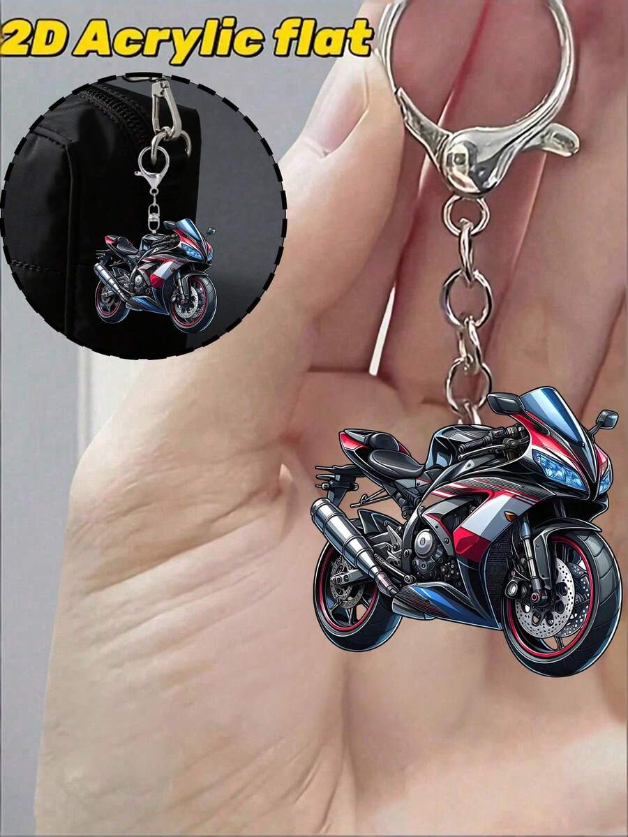 2D ravni crni akrilni privesak za motocikl