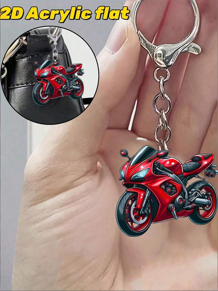 2D ravni crni akrilni privesak za motocikl