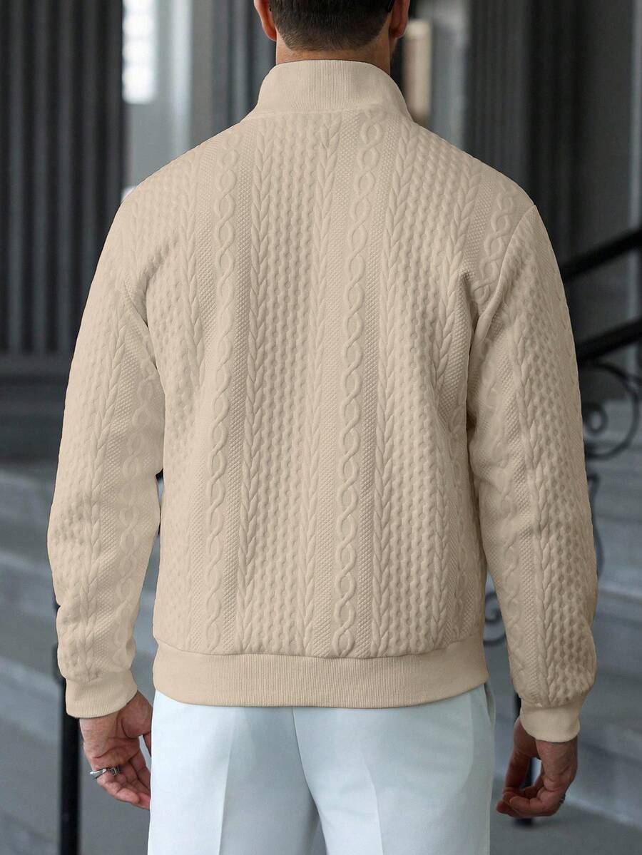Muški jesenji smart casual duks na četvrt ziper