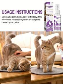 Pet Calming Soothing Spray For Dogs & Cats, Natural Heat Cycle Relief Spray, Reduce Restlessness, Noisy Meowing & Pacing, Gentle Herbal Soothing Liquid To Calm Anxious Pets During Estrus, For Male & Female Pets