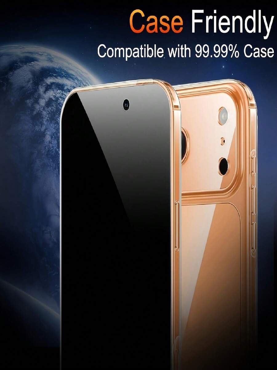 4 komada zaštitnog stakla za ekran sa potpunom privatnošću za iPhone 17/17 Air/16/15/14/13/12/11/16 Pro Max/15 Pro Max/Plus/Mini/X/XS/XR/XS Max, 9H kaljeno staklo