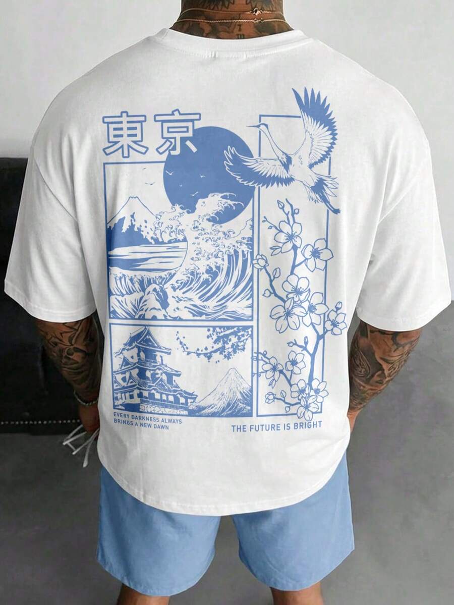 Cartoon Fun japanski manga stil majica kratkih rukava i šorts komplet