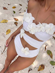 3D Cvetni Off-Shoulder  Jednodelni Kupaći