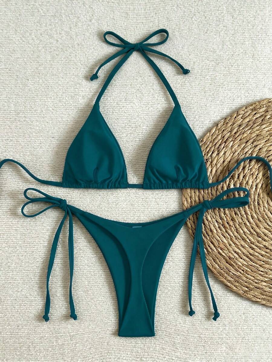 Ženski Bikini Set sa Halter Krojem i Dekoracijom od Kristala