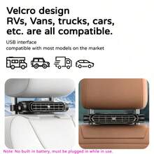 Portable Car Seat Cooling Fan, USB Powered 3-Speed Adjustable, Mini Ventilator For Seat Back And Headrest, Suitable For All Vehicles, No Battery Needed, Provides Comfort For Driver And Passengers, Perfect For Hot Summer Trips